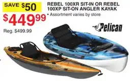 Dunham's Sports REBEL 100XR SIT-IN OR REBEL 100XP SIT-ON ANGLER KAYAK offer