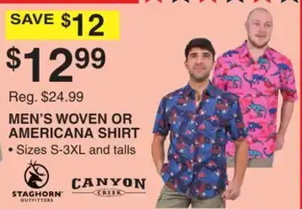 Dunham's Sports MEN'S WOVEN OR AMERICANA SHIRT offer