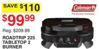 Dunham's Sports ROADTRIP 225 TABLETOP 2 BURNER PROPANE GAS GRILL offer