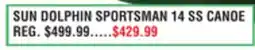 Dunham's Sports SUN DOLPHIN SPORTSMAN 14 SS CANOE offer