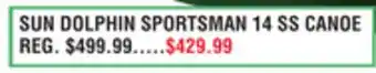 Dunham's Sports SUN DOLPHIN SPORTSMAN 14 SS CANOE offer