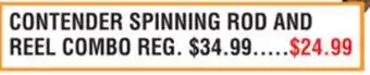 Dunham's Sports CONTENDER SPINNING ROD AND REEL COMBO offer