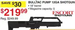 Dunham's Sports BULLTAC PUMP 12GA SHOTGUN offer