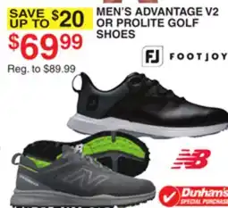 Dunham's Sports MEN'S ADVANTAGE V2 OR PROLITE GOLF SHOES offer