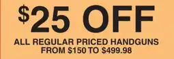 Dunham's Sports ALL REGULAR PRICED HANDGUNS offer