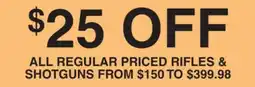 Dunham's Sports ALL REGULAR PRICED RIFLES & SHOTGUNS offer