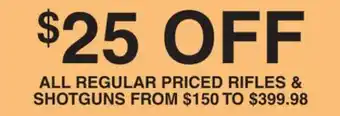 Dunham's Sports ALL REGULAR PRICED RIFLES & SHOTGUNS offer