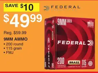 Dunham's Sports 9MM AMMO offer