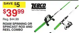 Dunham's Sports ROAM SPINNING OR SPINCAST ROD AND REEL COMBO offer