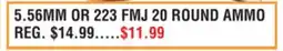 Dunham's Sports 5.56MM OR 223 FMJ 20 ROUND AMMO offer