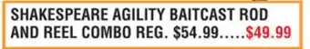 Dunham's Sports SHAKESPEARE AGILITY BAITCAST ROD AND REEL COMBO offer
