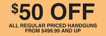 Dunham's Sports ALL REGULAR HANDGUNS offer
