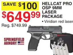Dunham's Sports HELLCAT PRO OSP 9MM LASER PACKAGE offer