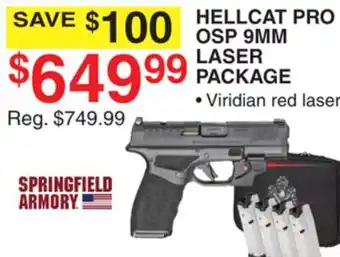 Dunham's Sports HELLCAT PRO OSP 9MM LASER PACKAGE offer