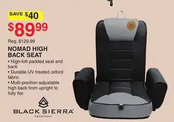 Dunham's Sports NOMAD HIGH BACK SEAT offer