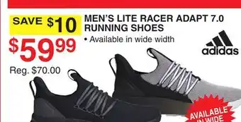 Dunham's Sports ADIDAS MEN'S LITE RACER ADAPT 7.0 RUNNING SHOES offer