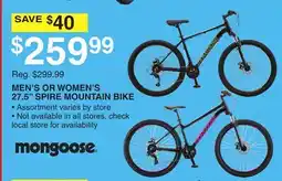 Dunham's Sports MEN'S OR WOMEN'S 27.5 SPIRE MOUNTAIN BIKE offer