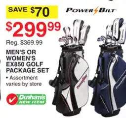 Dunham's Sports MEN'S OR WOMEN'S EX850 GOLF PACKAGE SET offer