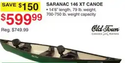 Dunham's Sports OLD TOWN SARANAC 146 XT CANOE offer