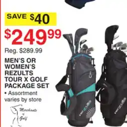 Dunham's Sports MEN'S OR WOMEN'S REZULTS TOUR X GOLF PACKAGE SET offer