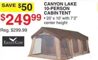 Dunham's Sports CANYON LAKE 10-PERSON CABIN TENT offer
