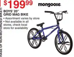 Dunham's Sports BOYS' 20 GRID MAG BIKE offer