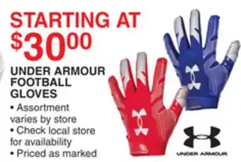 Dunham's Sports UNDER ARMOUR FOOTBALL GLOVES offer