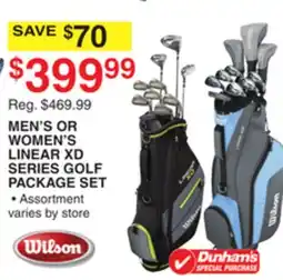Dunham's Sports MEN'S OR WOMEN'S LINEAR XD SERIES GOLF PACKAGE SET offer