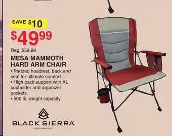 Dunham's Sports MESA MAMMOTH HARD ARM CHAIR offer