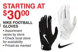 Dunham's Sports NIKE FOOTBALL GLOVES offer