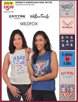 Dunham's Sports WOMEN'S AMERICANA TANK OR TEE offer