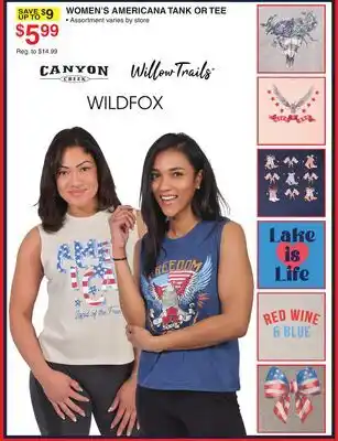 Dunham's Sports WOMEN'S AMERICANA TANK OR TEE offer