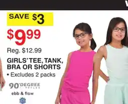 Dunham's Sports GIRLS' TEE, TANK, BRA OR SHORTS offer