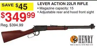 Dunham's Sports LEVER ACTION 22LR RIFLE offer