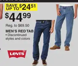 Dunham's Sports MEN'S RED TAB JEANS offer