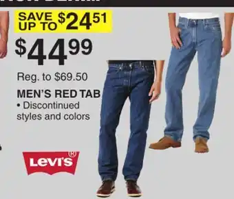 Dunham's Sports MEN'S RED TAB JEANS offer