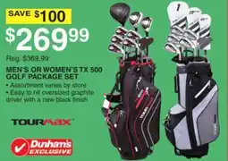 Dunham's Sports MEN'S OR WOMEN'S TX 500 GOLF PACKAGE SET offer