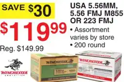 Dunham's Sports USA 5.56MM, 5.56 FMJ M855 OR 223 FMJ offer
