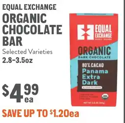 New Seasons Market Equal exchange organic chocolate bar offer