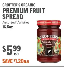 New Seasons Market Crofter's organic premium fruit spread offer