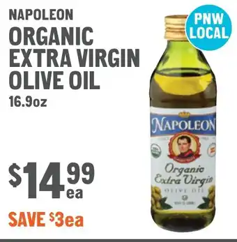 New Seasons Market Napoleon organic extra virgin olive oil offer