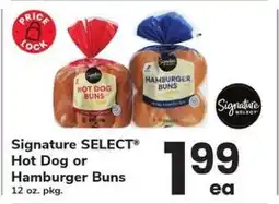 Safeway Signature SELECT Hot Dog or Hamburger Buns offer