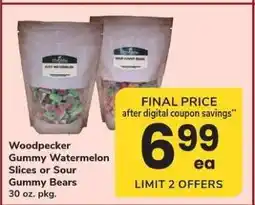 Safeway Woodpecker Gummy Watermelon Slices or Sour Gummy Bears offer