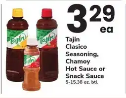 Safeway Tajin Clasico Seasoning, Chamoy Hot Sauce or Snack Sauce offer
