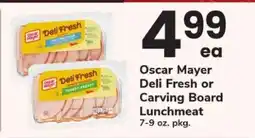 Safeway Oscar Mayer Deli Fresh or Carving Board Lunchmeat offer