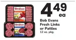 Safeway Bob Evans Fresh Links or Patties offer