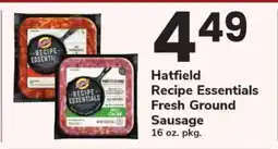 Safeway Hatfield Recipe Essentials Fresh Ground Sausage offer