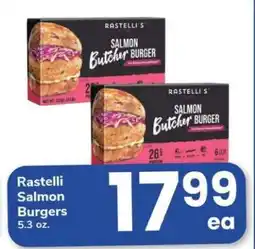 Safeway Rastelli Salmon Burgers offer