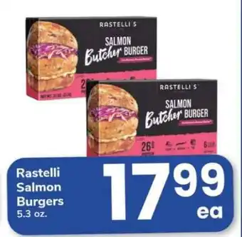 Safeway Rastelli Salmon Burgers offer
