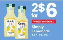 Safeway Simply Lemonade offer